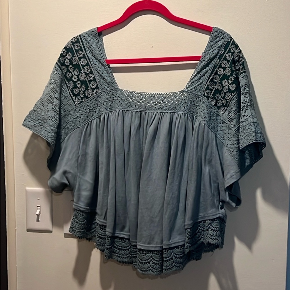 Free People embroidered top